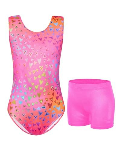 Jinhiteam Girls' Gymnastics Leotard and Shorts Set: $14.43 Jinhiteam Girls' Gymnastics Leotard and Shorts Set: $14.43