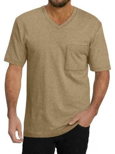 Men's V-Neck Casual Pocket T-Shirt: $9.98 Men's V-Neck Casual Pocket T-Shirt: $9.98