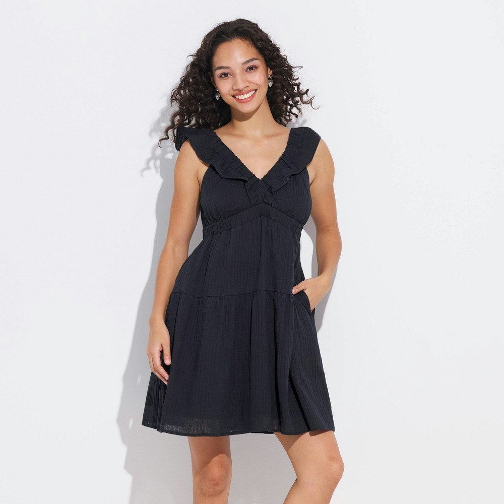 Wild Fable Women's Ruffle Tiered Mini Babydoll Dress: $40 Wild Fable Women's Ruffle Tiered Mini Babydoll Dress: $40