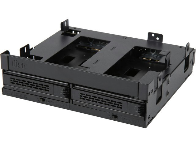 Icy Dock ExpressCage 2-Bay 2.5-Inch SATA/SAS HDD/SSD Hot-Swap Cage: $56.95