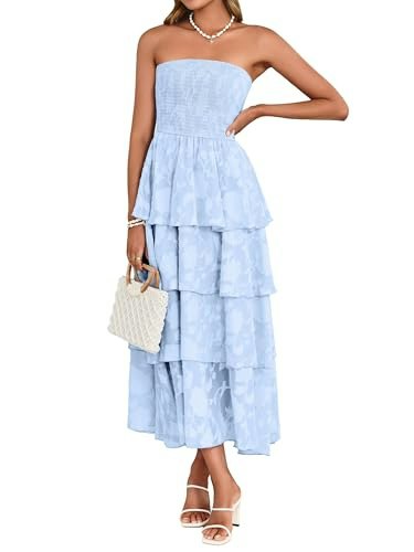 Simplee Women's Floral Strapless Maxi Dress: $45.04 Simplee Women's Floral Strapless Maxi Dress: $45.04