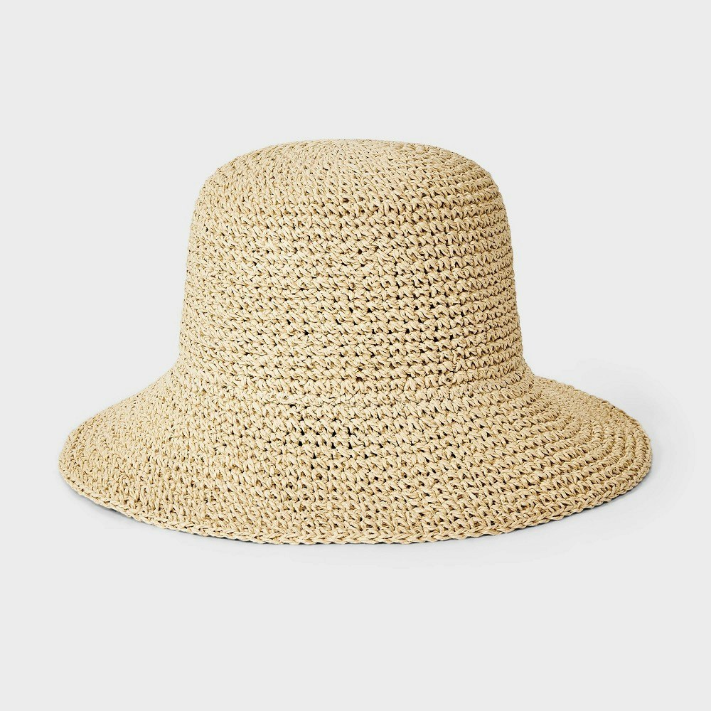 Universal Thread Straw Crochet Bucket Hat: $25 Universal Thread Straw Crochet Bucket Hat: $25