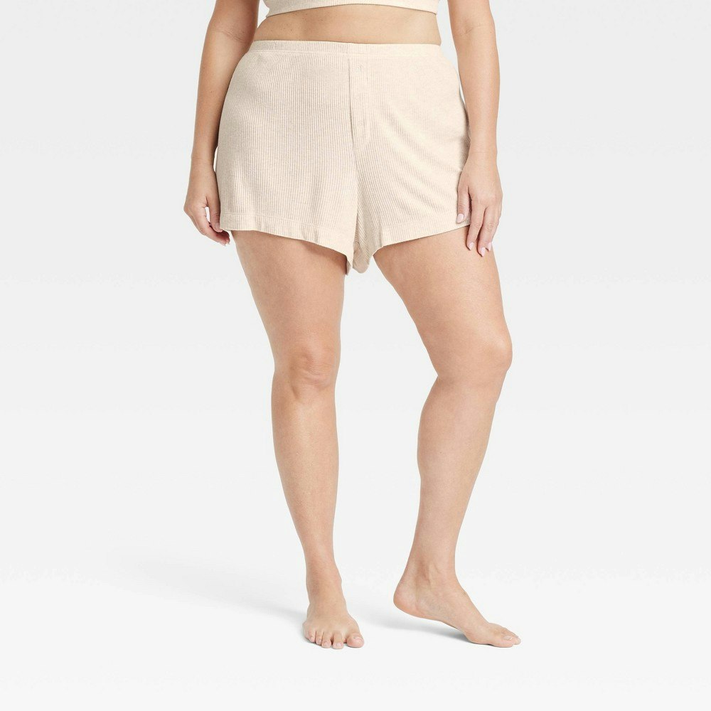 Auden Women's Cozy Ribbed Shorts 2X: $15