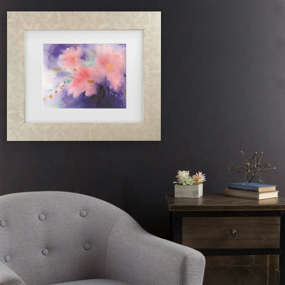 Trademark Fine Art 16"x20" Sheila Golden Violet Variations Matted Framed Art: $44.49