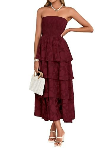 Simplee Women's Floral Strapless Maxi Dress: $45.04 Simplee Women's Floral Strapless Maxi Dress: $45.04
