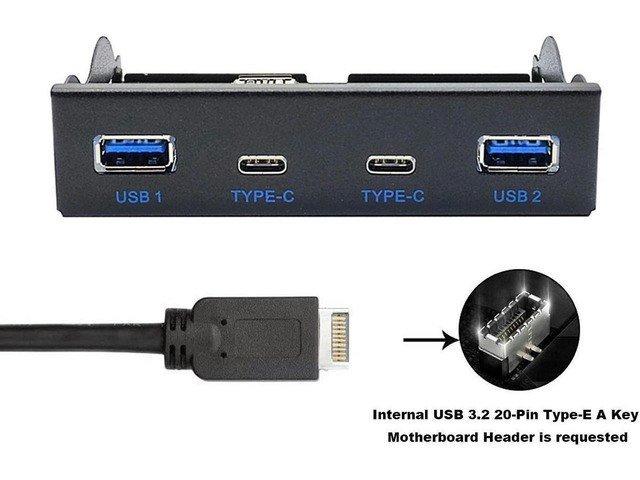 USB 3.2 10Gbps 4-Port Front Panel Hub: $40.59 USB 3.2 10Gbps 4-Port Front Panel Hub: $40.59