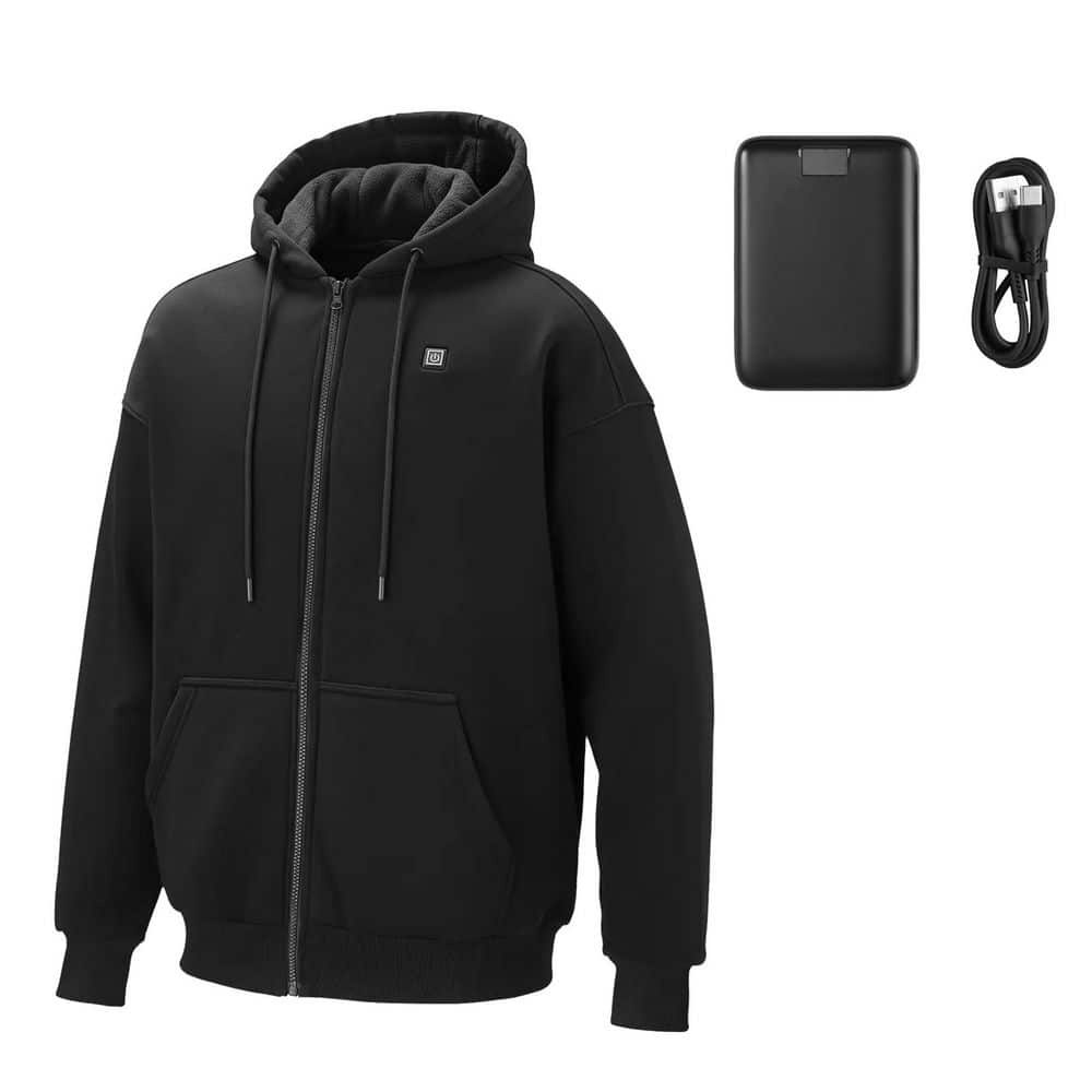 Unisex Full-Zip Heated Hoodie w/ 7.4V 16,000mAh Battery Pack: $69.99 Unisex Full-Zip Heated Hoodie w/ 7.4V 16,000mAh Battery Pack: $69.99