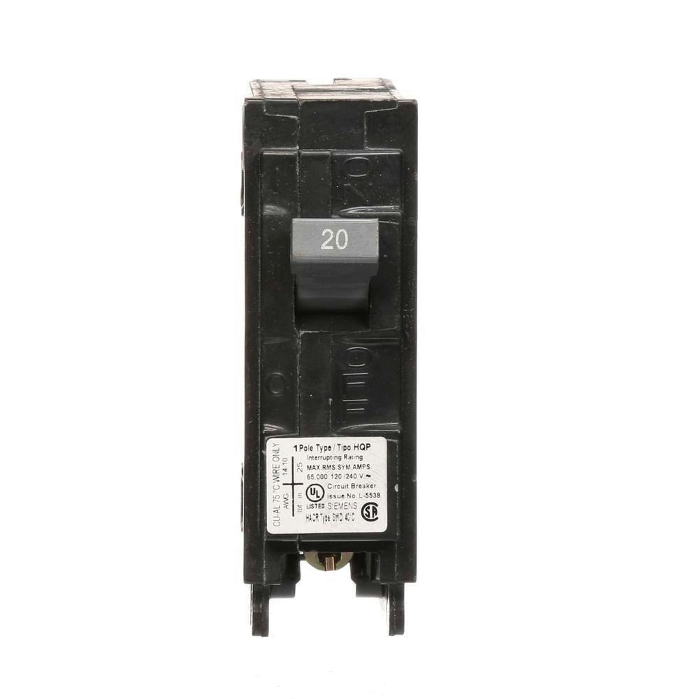 20-Amp 1-Pole 65kA Type HQP Circuit Breaker: $110.53 20-Amp 1-Pole 65kA Type HQP Circuit Breaker: $110.53