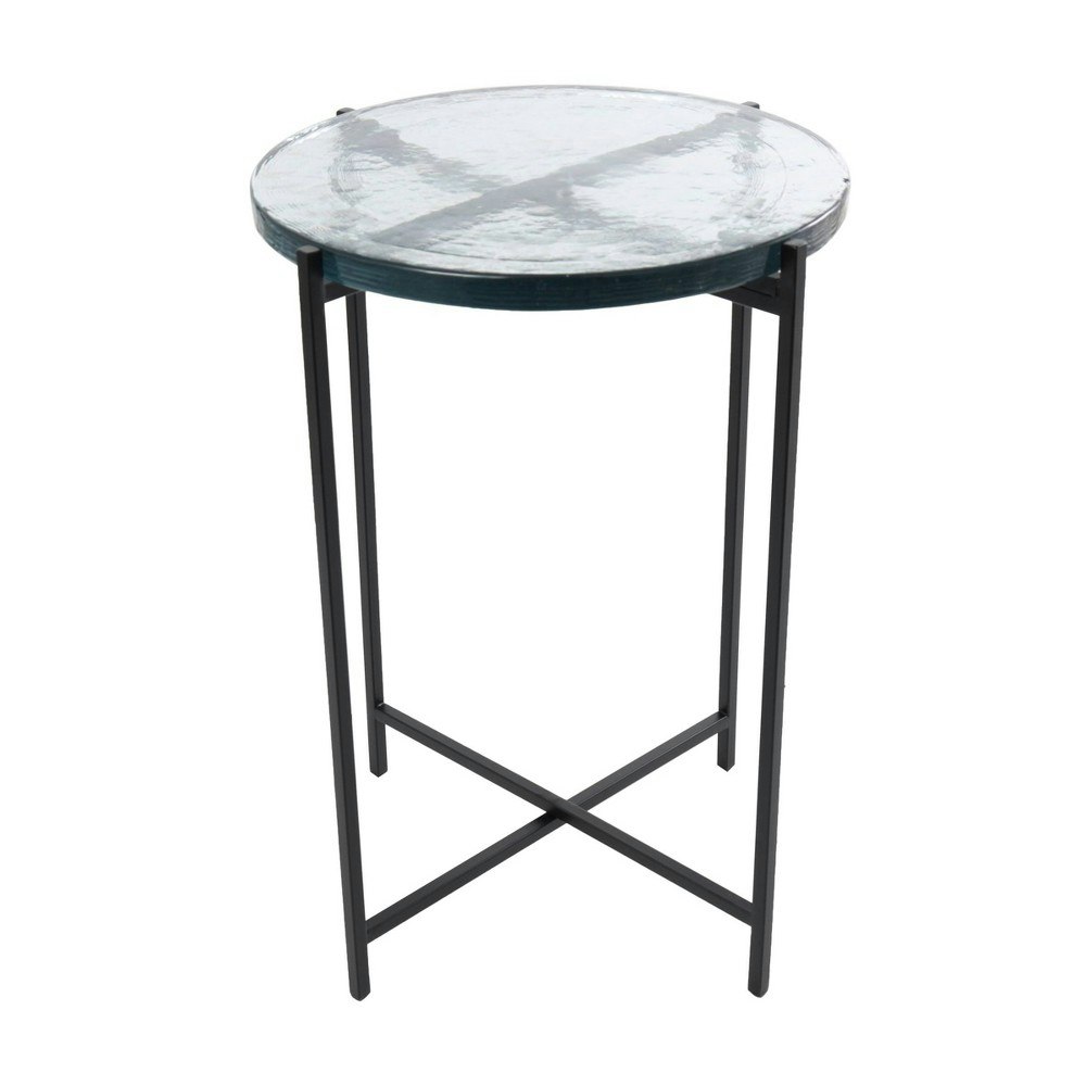 Olivia & May X-Shaped Metal and Glass Accent Table: $113.99 Olivia & May X-Shaped Metal and Glass Accent Table: $113.99