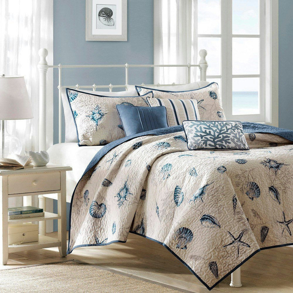 Madison Park Rockaway Reversible 6-Piece Full/Queen Quilted Coverlet Set: $109.99 Madison Park Rockaway Reversible 6-Piece Full/Queen Quilted Coverlet Set: $109.99