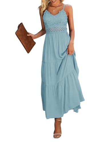 Dokuritu Women's Crochet Lace Maxi Dress: $33.24 Dokuritu Women's Crochet Lace Maxi Dress: $33.24