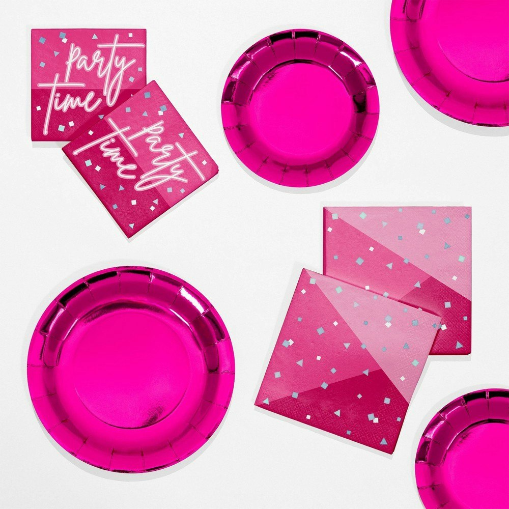 Creative Converting Hot Pink Foil Birthday Tableware Set 8-Pack: $21.49 Creative Converting Hot Pink Foil Birthday Tableware Set 8-Pack: $21.49