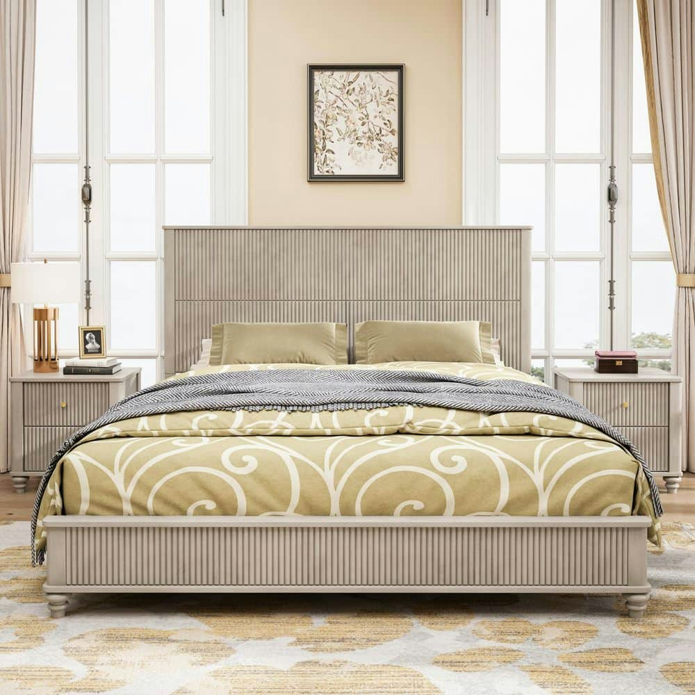 Horizon King Platform Bed with Tall Wood Headboard: $462.23 Horizon King Platform Bed with Tall Wood Headboard: $462.23