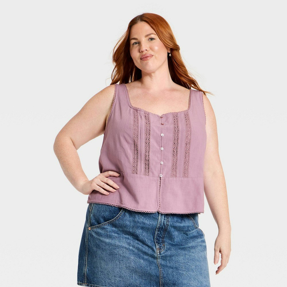 Women's Crafted Lace Tank Top 4X: $17.50 Women's Crafted Lace Tank Top 4X: $17.50