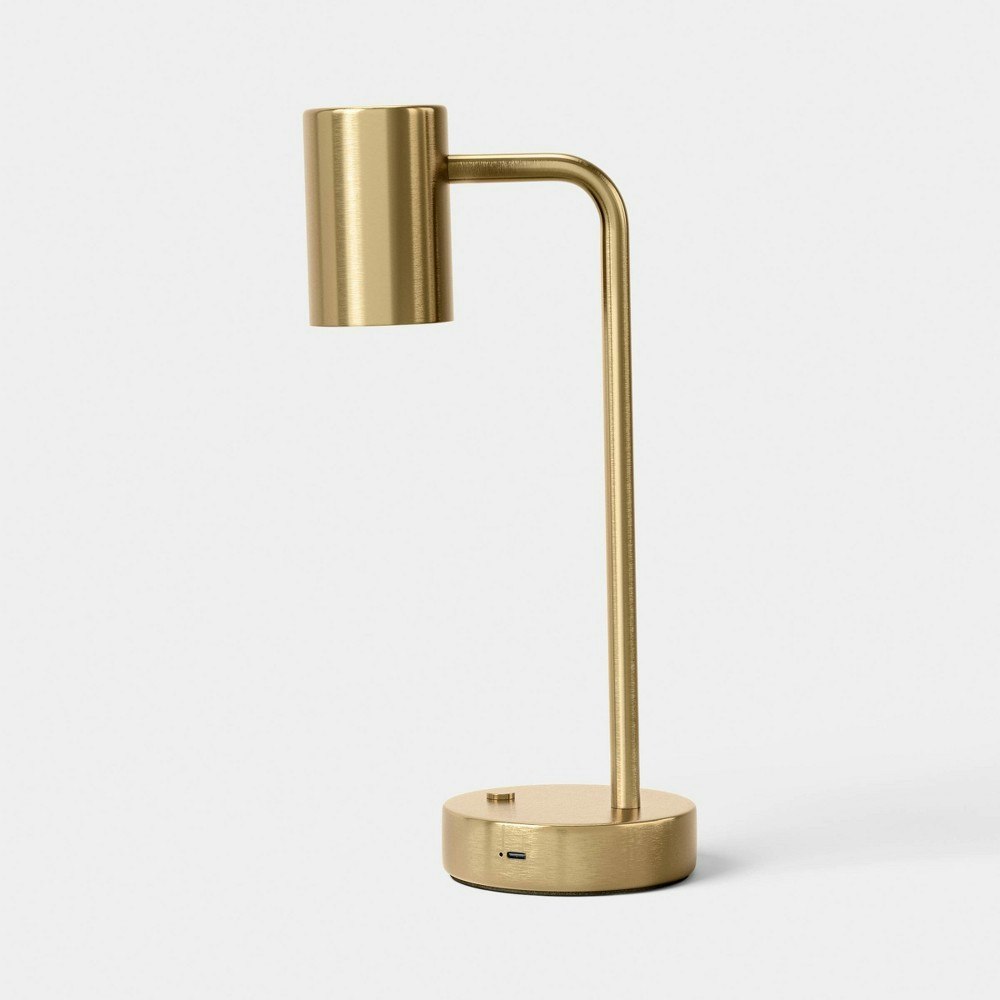 Threshold Rechargeable Mini Brass Desktop Lamp: $25 Threshold Rechargeable Mini Brass Desktop Lamp: $25