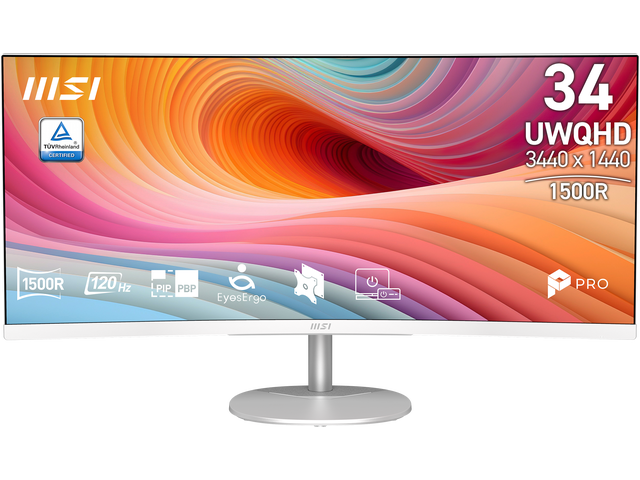 MSI PRO 34" Ultrawide 1440p HDR VA FreeSync Curved Monitor: $229