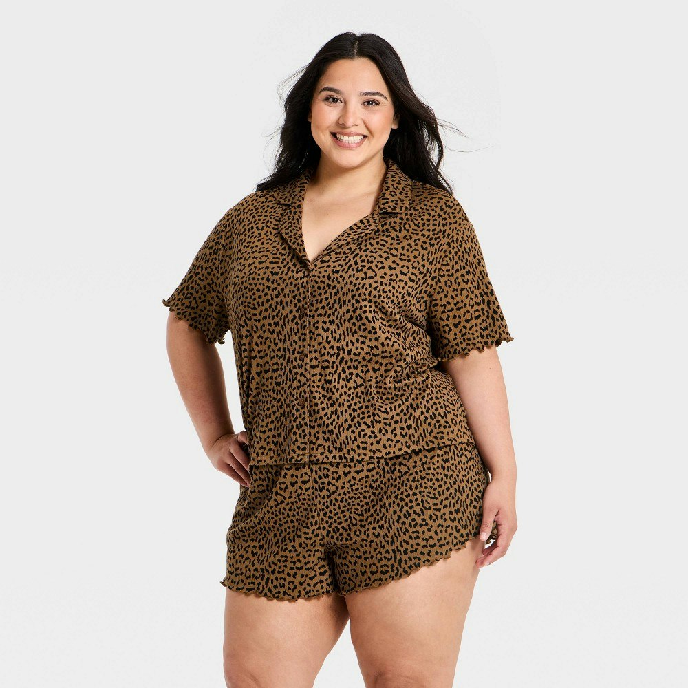 Women's Pointelle Notch Collar Pajama Set: $25
