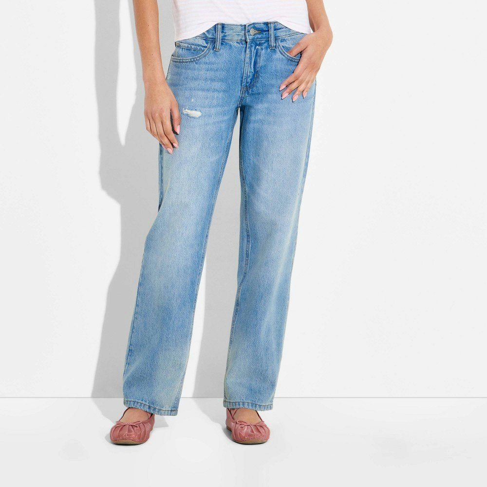 Wild Fable Women's Low-Rise Straight Leg Jeans: $28 Wild Fable Women's Low-Rise Straight Leg Jeans: $28