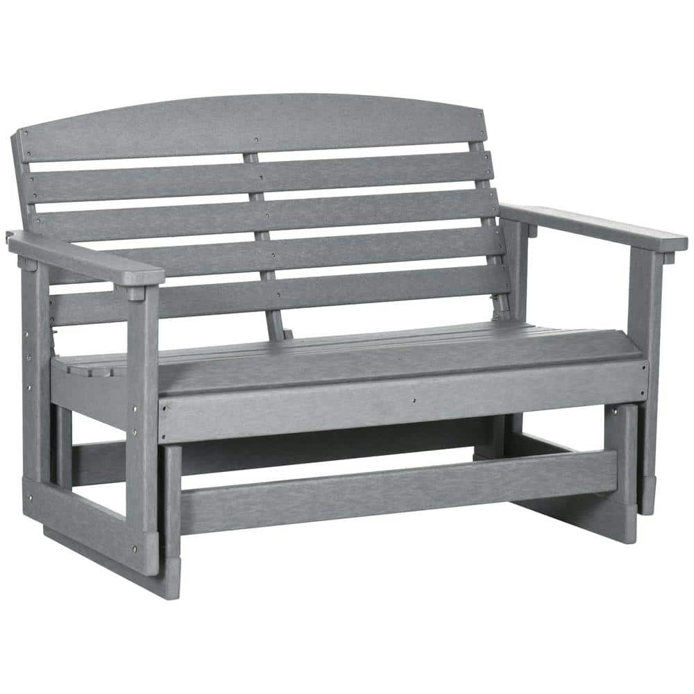 Light Gray 49.5-inch HDPE Glider Bench: $368 Light Gray 49.5-inch HDPE Glider Bench: $368