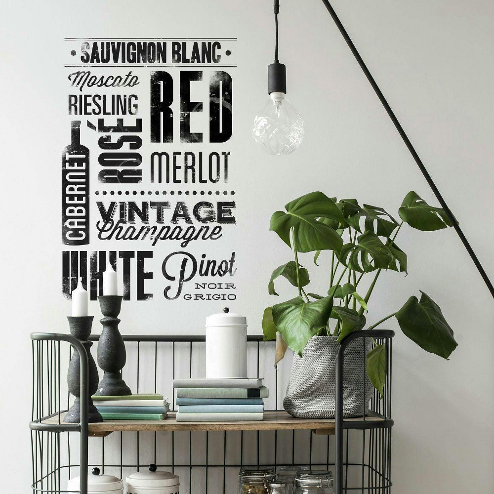 RoomMates Wine Lovers Peel and Stick Wall Decal: $11.29 RoomMates Wine Lovers Peel and Stick Wall Decal: $11.29