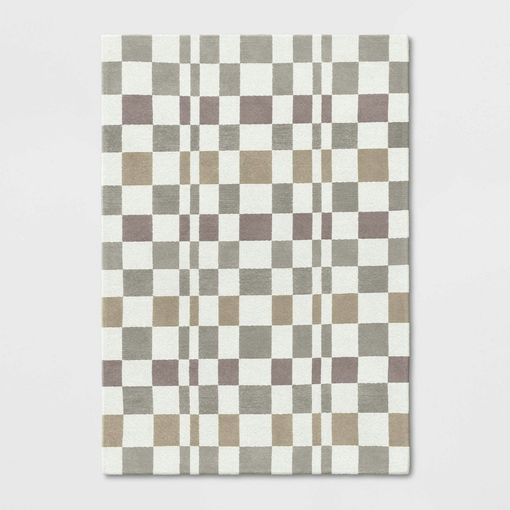 Threshold 5'x7' Checkered Woven Flatweave Area Rug: $100 Threshold 5'x7' Checkered Woven Flatweave Area Rug: $100