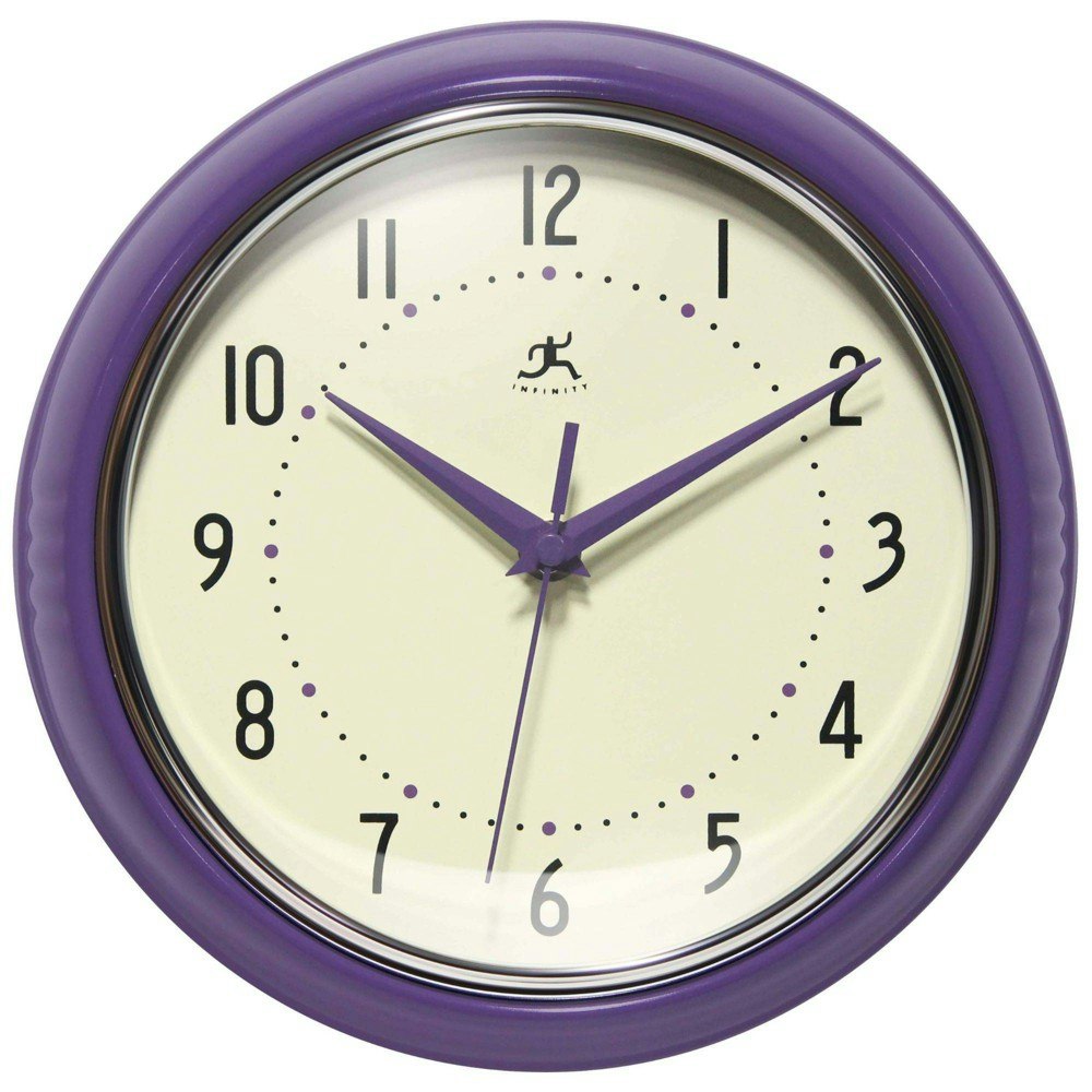 9.5-inch Retro Metal Wall Clock: $34.99 9.5-inch Retro Metal Wall Clock: $34.99