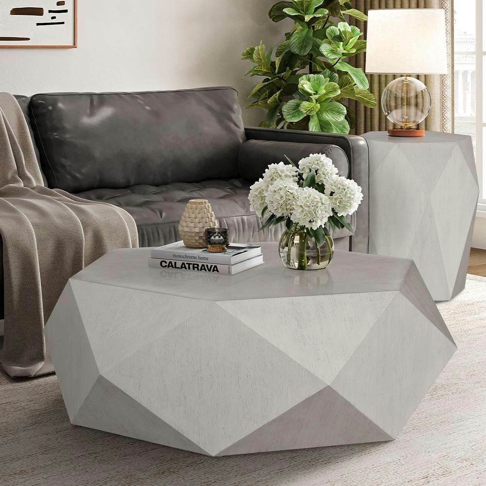 Hanniel 50-Inch Hexagon Wood Coffee Table: $840.30 Hanniel 50-Inch Hexagon Wood Coffee Table: $840.30