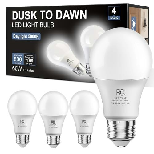 Daybetter 60W Equivalent Dusk to Dawn LED Light Bulb 4-Pack: $9.99 Daybetter 60W Equivalent Dusk to Dawn LED Light Bulb 4-Pack: $9.99