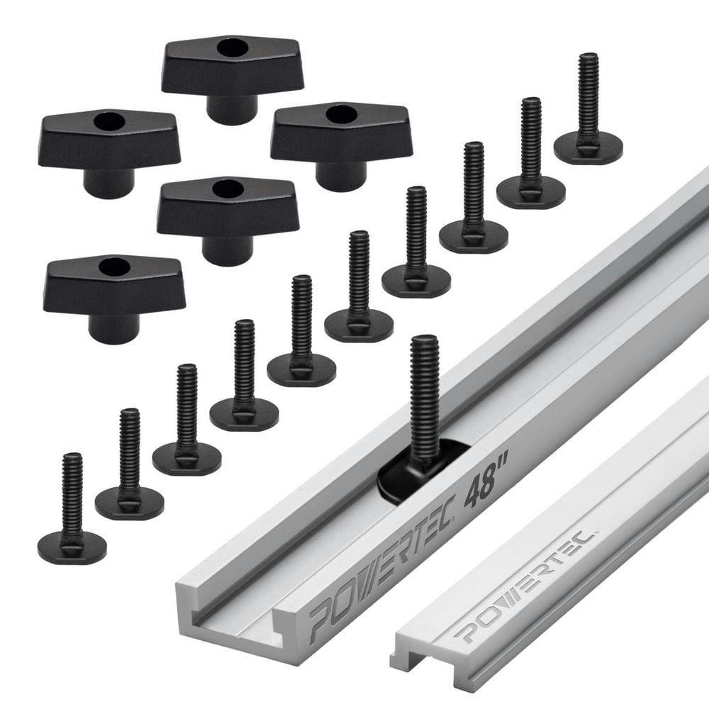 48-Inch Miter T-Track and T-Bar Set with 10 Miter T-Bolts and 5 T-Knobs: $49.99