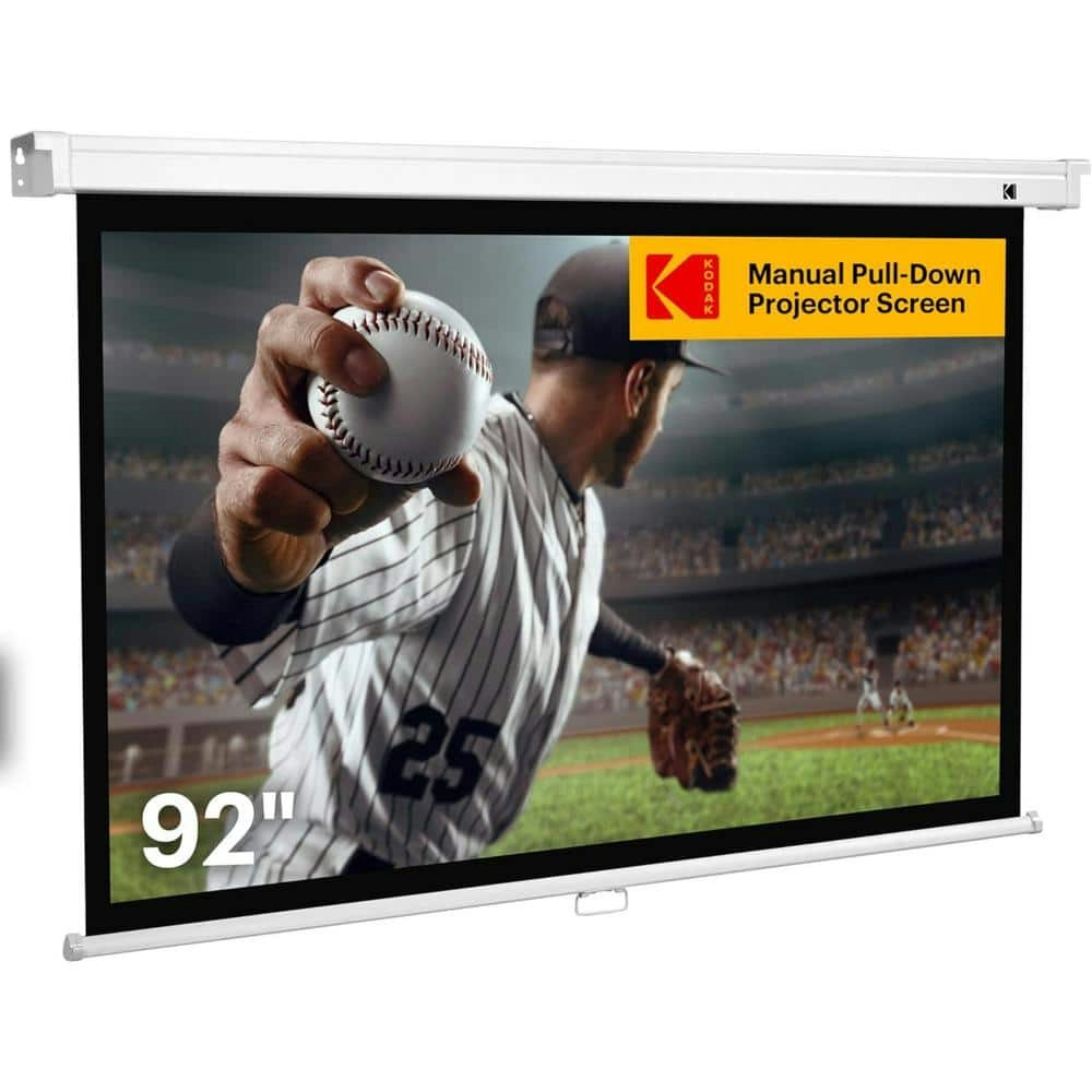 92-inch Manual Pull Down Projector Screen: $129.99 92-inch Manual Pull Down Projector Screen: $129.99