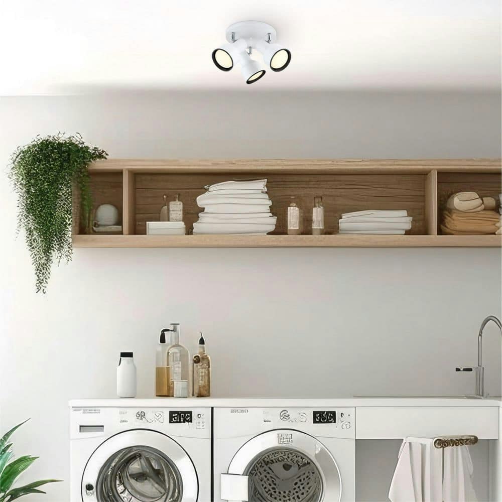Remick 10-Inch 3-Light Off-White Semi-Flush Mount Fixture: $79.99 Remick 10-Inch 3-Light Off-White Semi-Flush Mount Fixture: $79.99