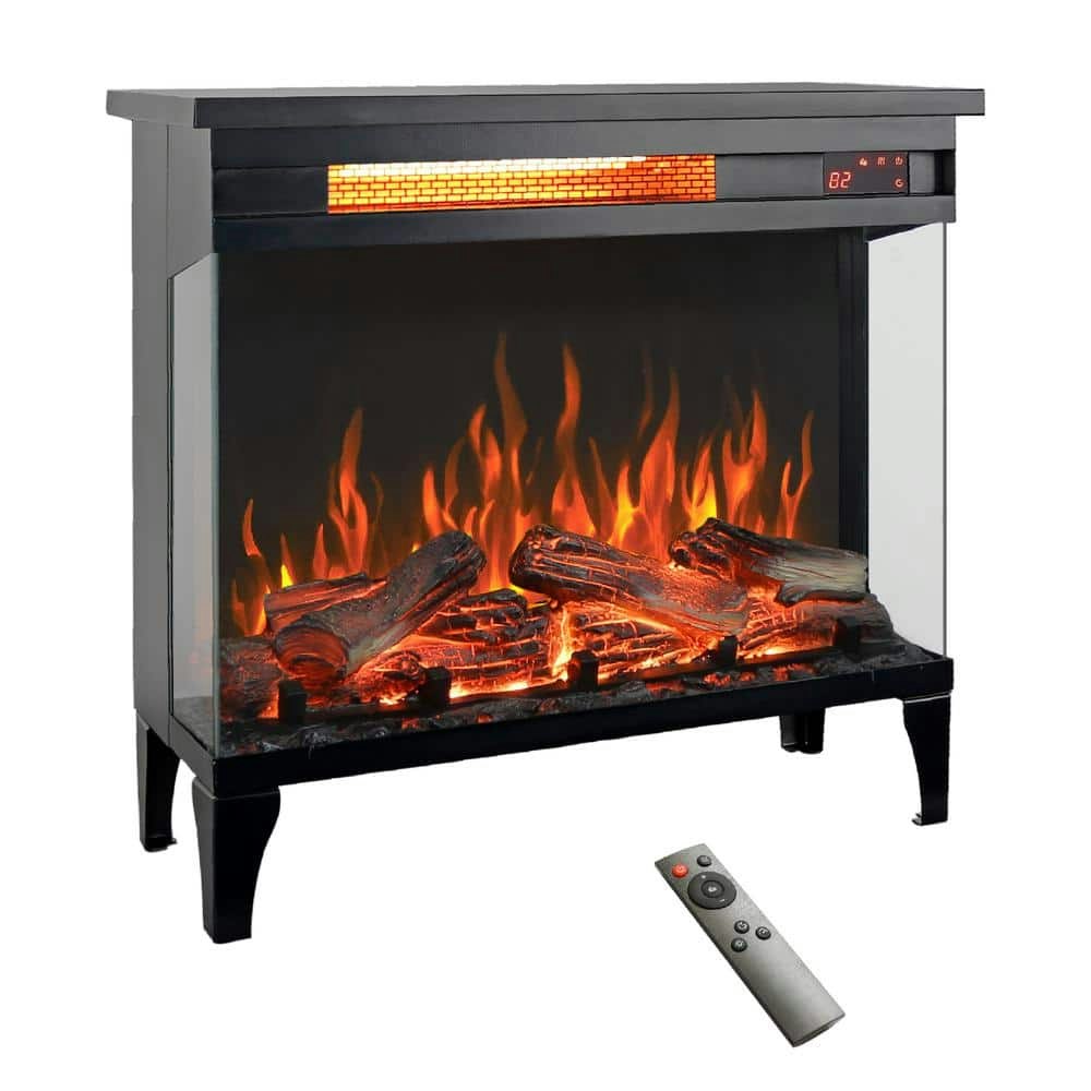 24-inch 3-Sided Glass Electric Fireplace: $347.22
