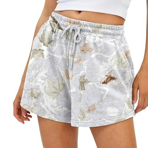 JoinQueen Women's Camo Lounge Sweat Shorts: $14.24