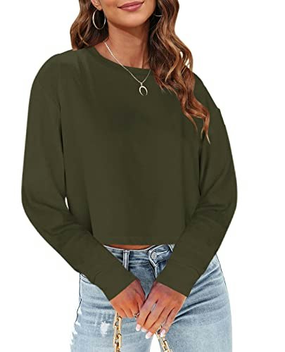 Tankaneo Women's Long Sleeve Crew Neck Crop Top: $14.98 Tankaneo Women's Long Sleeve Crew Neck Crop Top: $14.98