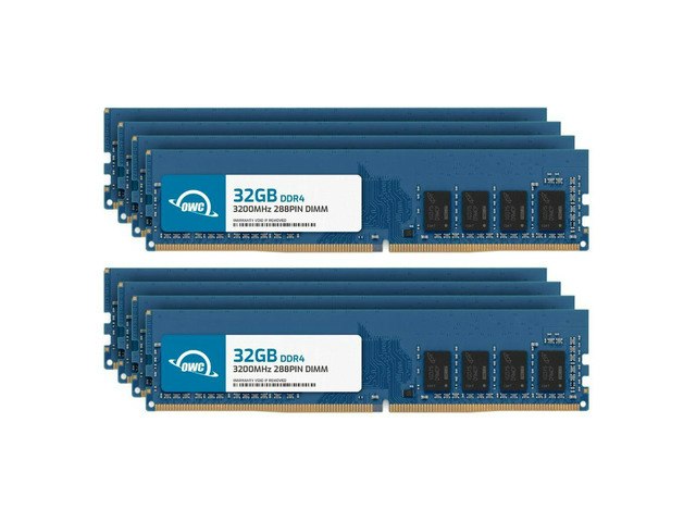 OWC 256GB 8-Pack DDR4 3200MHz Desktop Memory RAM: $1,918 OWC 256GB 8-Pack DDR4 3200MHz Desktop Memory RAM: $1,918