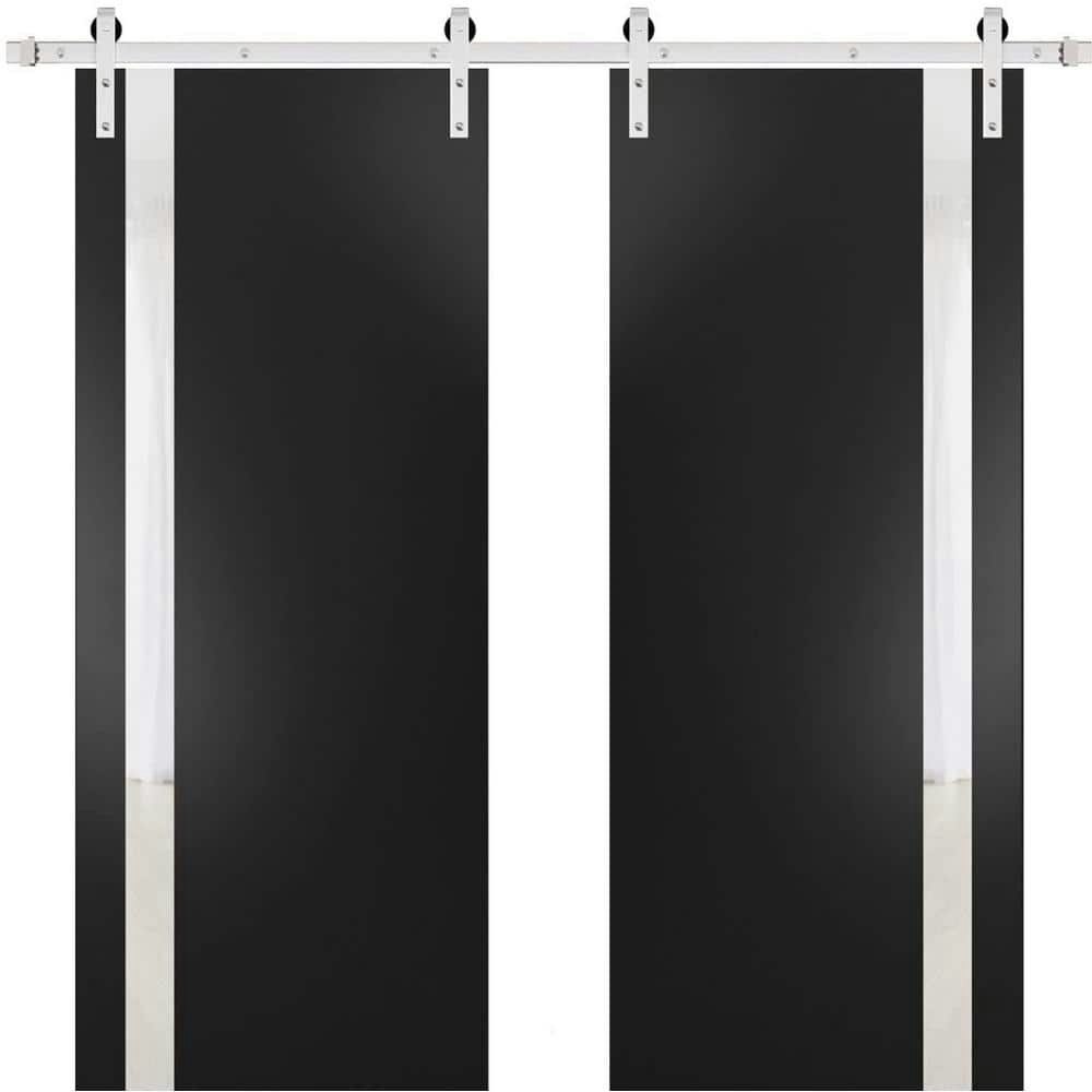 42" x 96" 2-Panel Frosted Glass Solid Wood Sliding Barn Door with Hardware Kit: $2,286.28 42" x 96" 2-Panel Frosted Glass Solid Wood Sliding Barn Door with Hardware Kit: $2,286.28