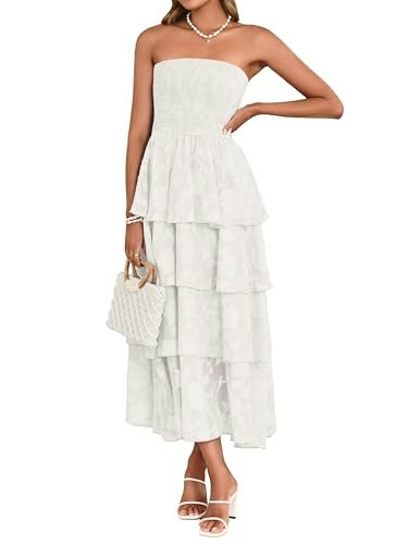 Simplee Women's Floral Strapless Maxi Dress: $42.49 Simplee Women's Floral Strapless Maxi Dress: $42.49