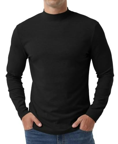 Askdeer Men's Cotton Mock Turtleneck Long Sleeve Thermal Shirt: $14.98 Askdeer Men's Cotton Mock Turtleneck Long Sleeve Thermal Shirt: $14.98