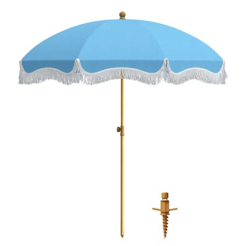 7-Foot Fringe Beach Umbrella: $79.90 7-Foot Fringe Beach Umbrella: $79.90