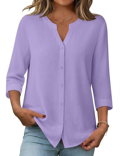 Zeagoo Women's Cotton Linen Button Down Shirt: $24.98 Zeagoo Women's Cotton Linen Button Down Shirt: $24.98