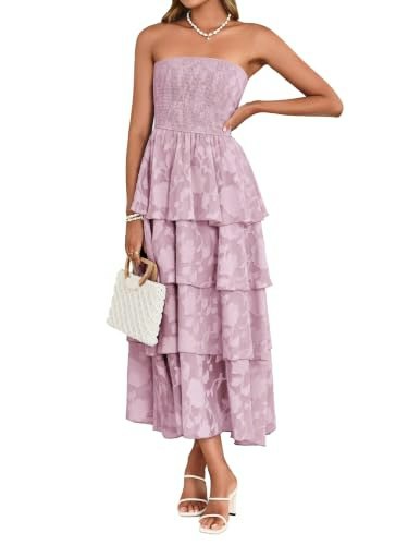 Simplee Women's Floral Strapless Maxi Dress: $45.04 Simplee Women's Floral Strapless Maxi Dress: $45.04