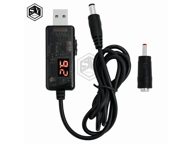 USB 5V to 9V/12V Step-up Converter Cable: $11.79 USB 5V to 9V/12V Step-up Converter Cable: $11.79