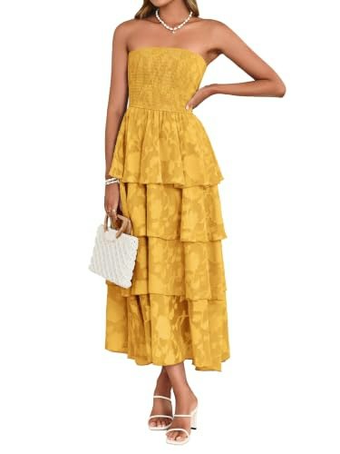 Simplee Women's Floral Strapless Maxi Dress: $45.04 Simplee Women's Floral Strapless Maxi Dress: $45.04