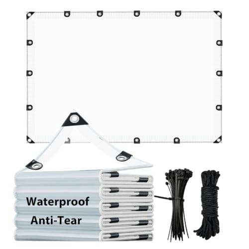 12' x 20' Heavy-Duty 8-Mil Waterproof Clear Tarp: $110.40 12' x 20' Heavy-Duty 8-Mil Waterproof Clear Tarp: $110.40