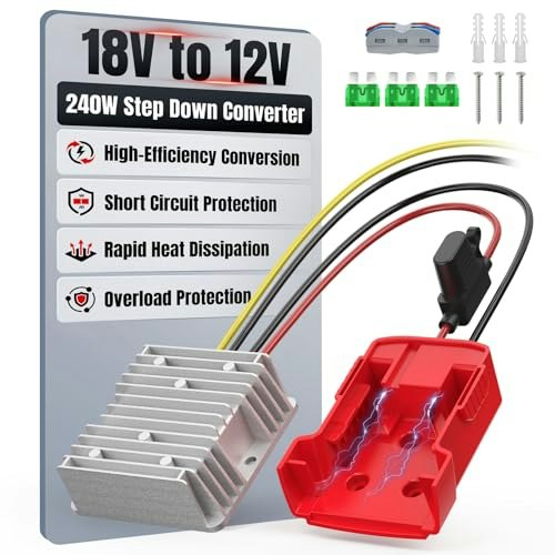 Haseed 18V to 12V Step-Down Converter for Milwaukee 18V Battery: $19.99 Haseed 18V to 12V Step-Down Converter for Milwaukee 18V Battery: $19.99