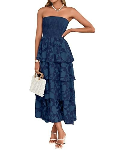 Simplee Women's Floral Strapless Maxi Dress: $45.04 Simplee Women's Floral Strapless Maxi Dress: $45.04