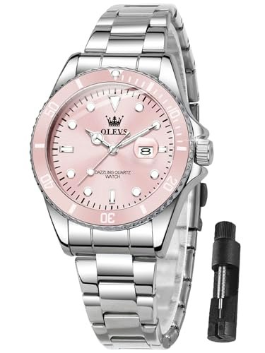 Olevs Women's Silver Stainless Steel Diamond Watch: $35.99 Olevs Women's Silver Stainless Steel Diamond Watch: $35.99