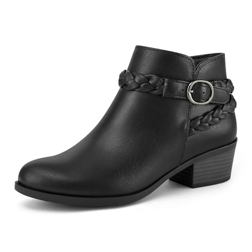Mysoft Women's Low Chunky Heel Ankle Boots: $36.54