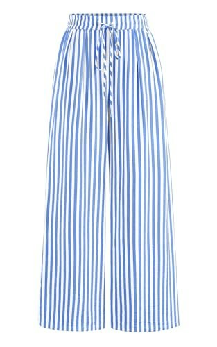 Prettygarden Women's Striped Drawstring Palazzo Pants: $24.98