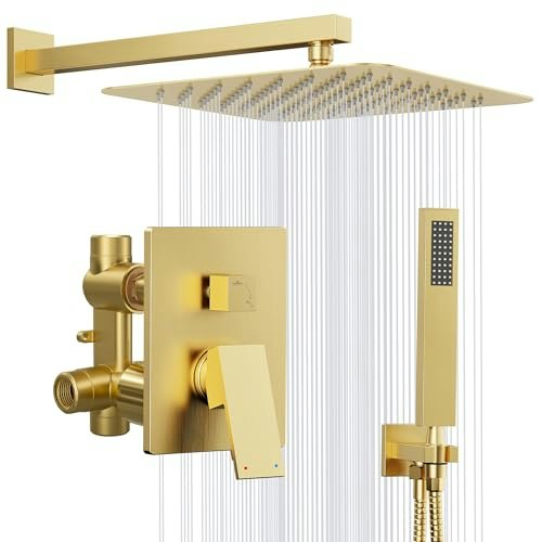 Kurpot 10-Inch Gold Shower System with Handheld Spray: $106.71 Kurpot 10-Inch Gold Shower System with Handheld Spray: $106.71